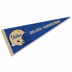 Tulsa Hurricanes 12 in X 30 in Football Helmet Pennant