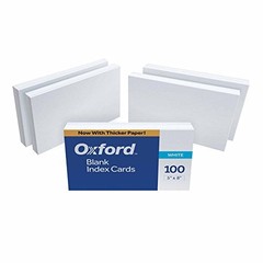 50EE Blank Index Cards, 5&Prime; x 8&Prime;, White, 500 Cards (5 Packs of 100) (50)