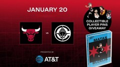 New Chicago Bulls Coby White Collectible Players Pin: From The 1/20/2026 Game