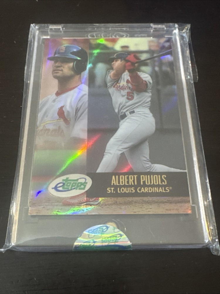 2002 Topps eTopps #26 Albert Pujols Sealed Encased Refractor SP /5531 2nd Year