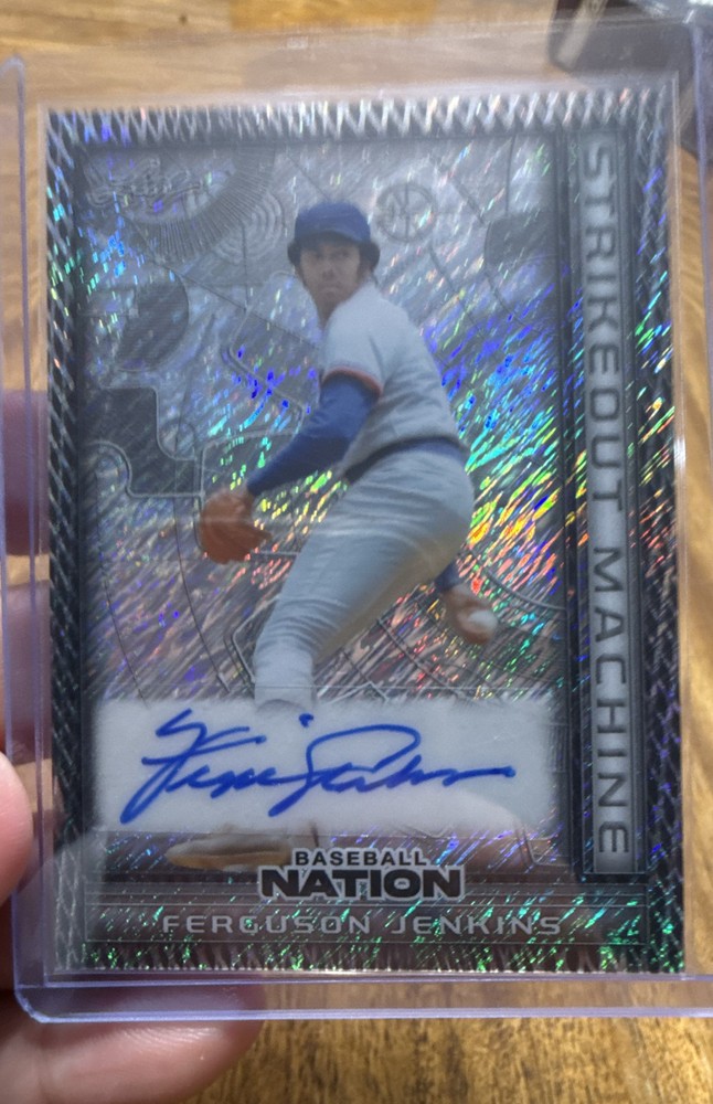 2025 Leaf Baseball Nation Strikeout Machine Auto Fergie Jenkins Silver Lava /15