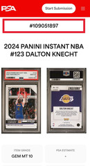 Dalton Knecht AUTOGRAPH Rookie CARD #141/149 2#d RC Luka Doncic A Reaves #1/235