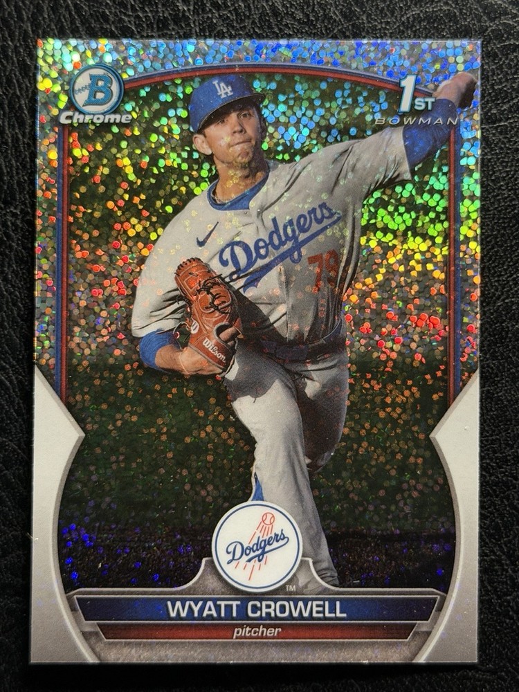 2023 Bowman Draft Chrome Wyatt Crowell Speckle Refractor LA Dodgers #BDC-63
