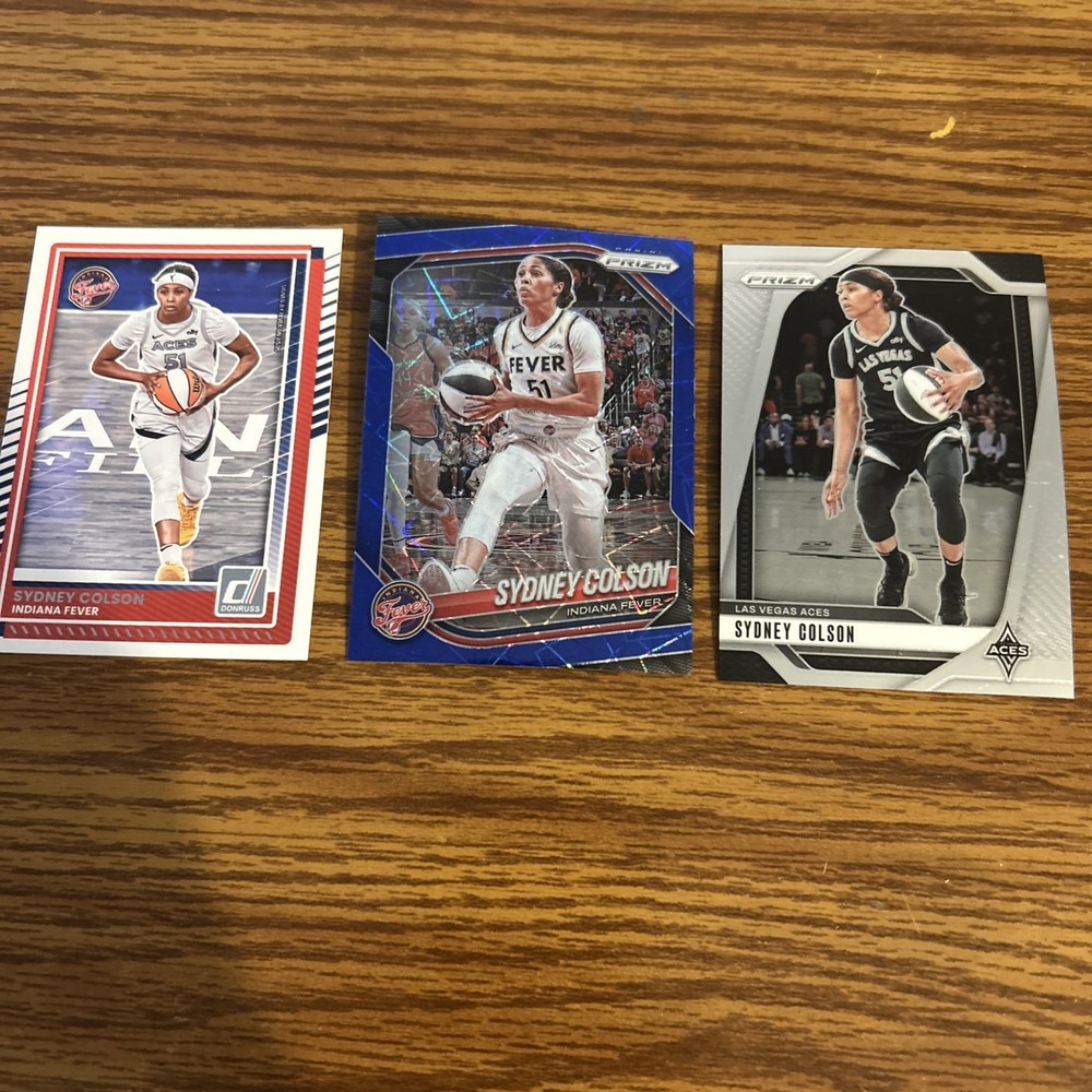 Blue Cracked Prizm Donrus WNBA Sydney Colson Lot 3