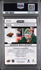 JESPER WALLSTEDT 2024-25 SYNERGY Impressions #IM87 Green Auto PSA 8 💎 💎 💎