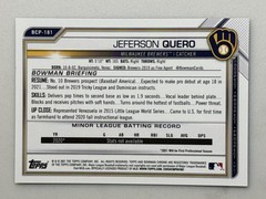 2021 1st Bowman Chrome Jeferson Quero Prospects Speckle Refractor /299 #BCP-181
