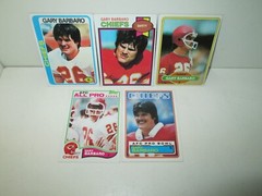LOT OF 5 GARY BARBARO 1970s Cards Rookie 97 183 308 110 130 KANSAS CITY CHIEFS E