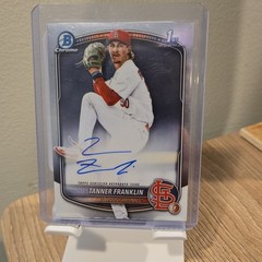 2025 Bowman Chrome 1st Auto #CPA-TF 1st Tanner Franklin Cardinals 1st Bowman