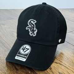 Chicago White Sox ‘47 Brand Clean Up Hat Adjustable Strapback Dad Cap Black MLB
