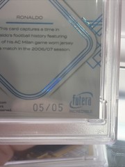 PSA 9 Ronaldo Nazario /5 Futera Incredible Timeless Gold Frame Match Worn 2025