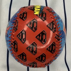 DC COMICS Superman Embossed Blue & Red Souvenir Baseball Ball