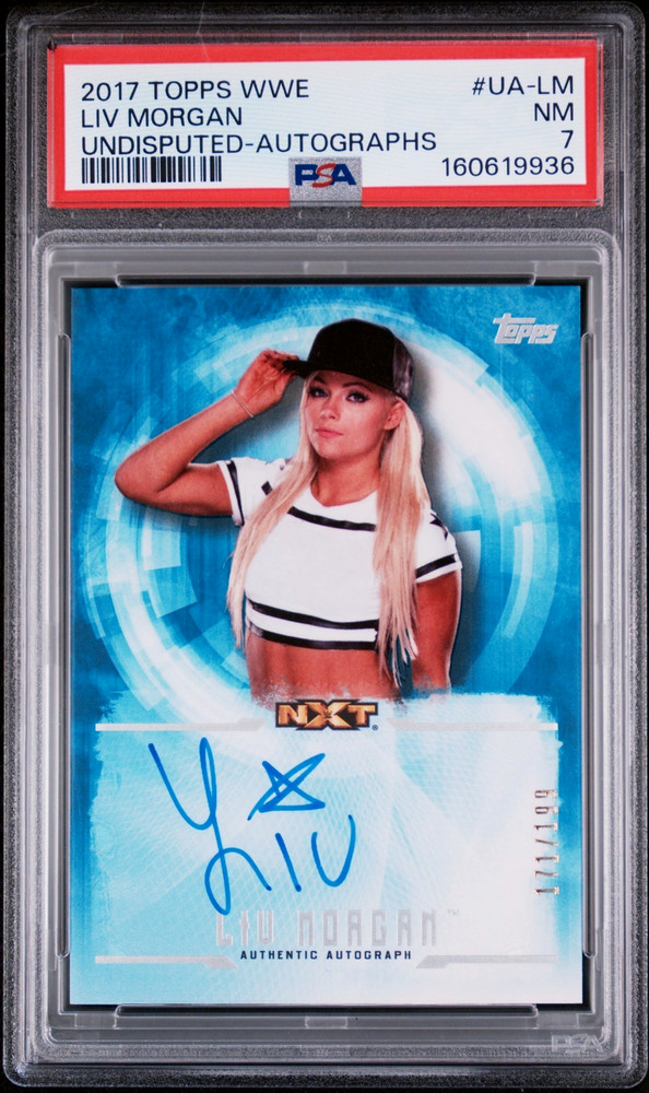 Liv Morgan 2017 Topps WWE Undisputed #UA-LM Autograph 171/199 PSA 7 Near Mint
