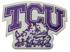 Texas Christian Horn Frogs~TCU~Embroidered PATCH~3 1/2&Prime; x 2 3/4&Prime;~Iron or Sew On