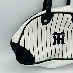 Hanshin Tigers Purse One Size White Black Pinstripe Japan NPB Baseball Bag