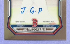 2026 1st Bowman Chrome Justin Gonzales On-Card Auto #CPA-JG – BOS Top Prospect