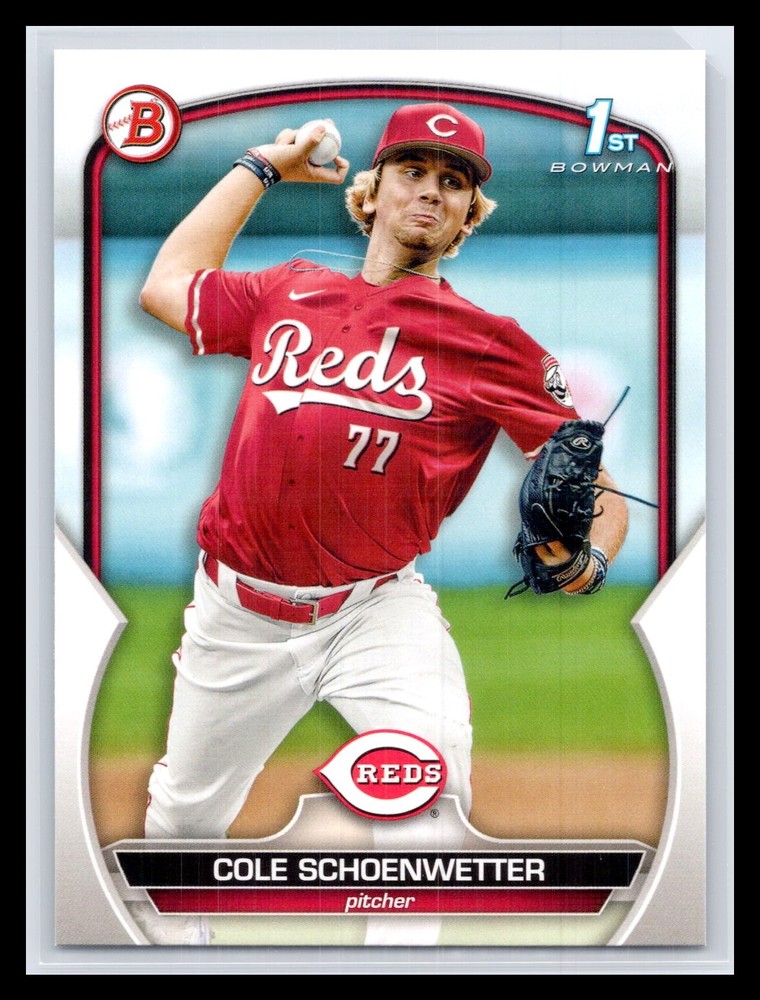 2023 Bowman Draft #BD-116 Cole Schoenwetter 1st Paper Prospect Cincinnati Reds
