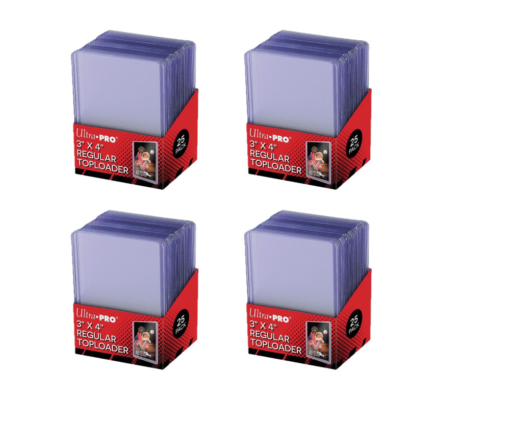 100 Ultra Pro 3 x 4 Toploader Standard Sized Top Loads
