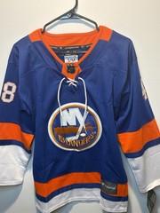 New! Youth S/M Matthew Schaefer New York Islanders #48 Jersey Royal Blue Orange