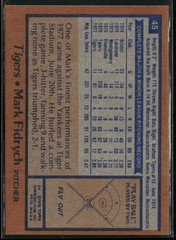Mark Fidrych 1978 Topps #45 Detroit Tigers