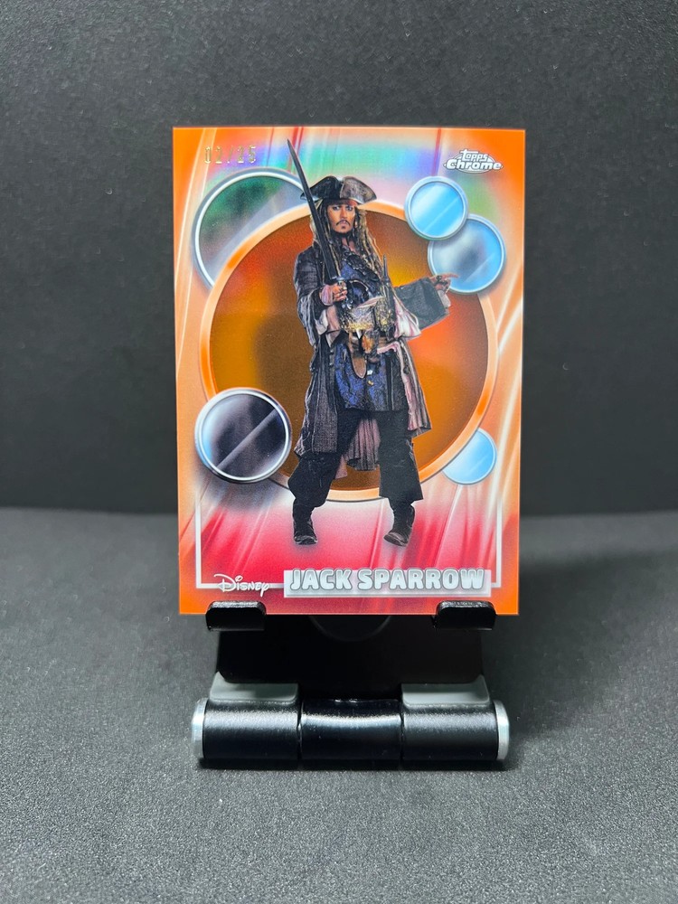 2026 TOPPS CHROME DISNEY JACK SPARROW TRUE ORANGE REFRACTOR /25