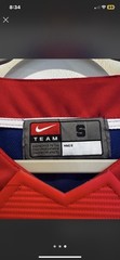 Nike Team USA Hockey Eley #2 IIHF Jersey Adult Small White Stitched NHL Red Blue