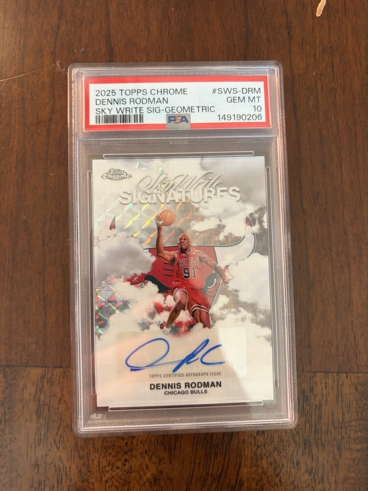 2025-26 Topps Chrome Sky-Write Signatures Dennis Rodman #SWS-DRM Geometric