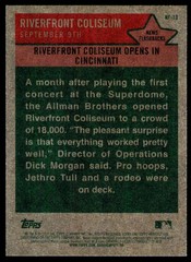 2024 Topps Heritage #NF-13 Riverfront Coliseum News Flashbacks