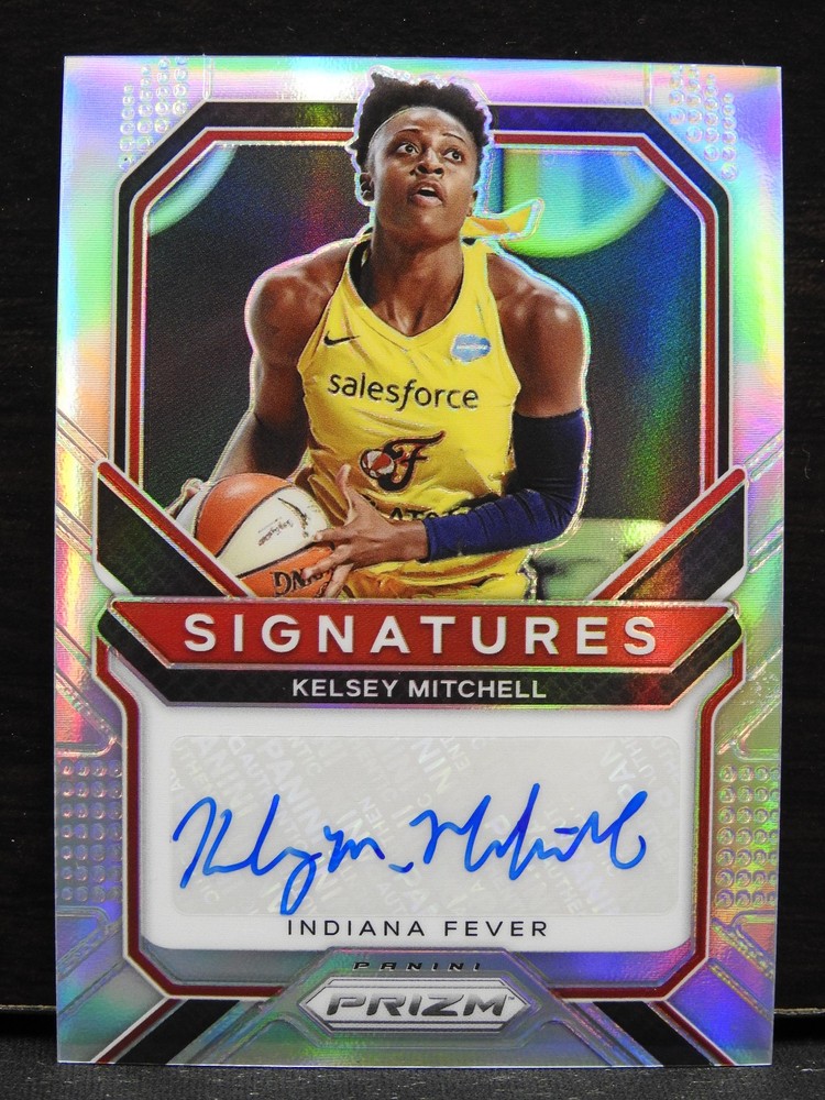 Kelsey Mitchell 2021 WNBA Panini Prizm #SG-KML 1st Silver Prizm Auto Fever