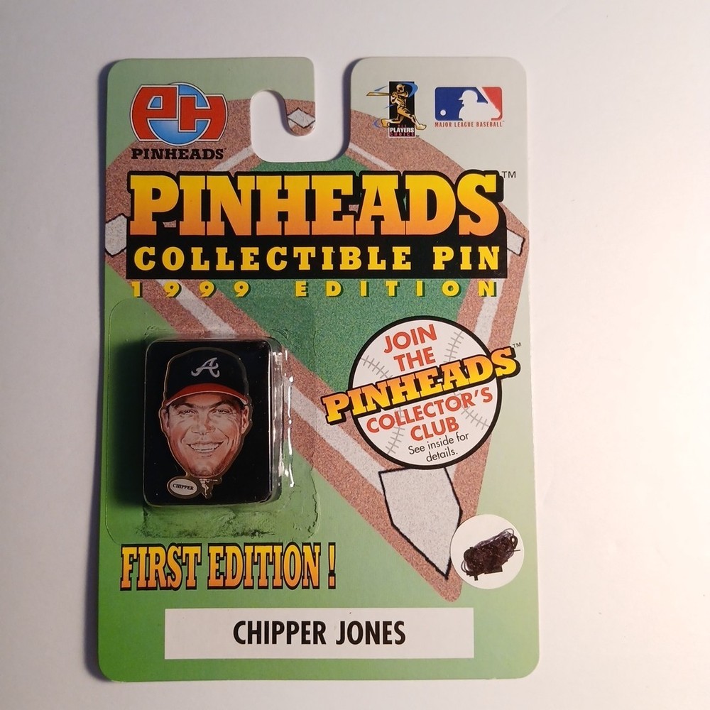 MLB Players Choice Chipper Jones Pinheads Collectible 1999 Edition.