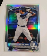 2025 Bowman Draft BDC-6 AIDEN WEST 1ST Chrome Refractor LA Dodgers Rookie RC