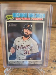 2026 Topps Heritage Riley Greene Detroit Tigers Dark Grey Record Breaker 234