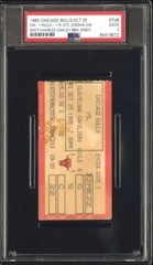 1985 CHARLES OAKLEY DEBUT JORDAN GAME-WINNING SHOT PSA NBA TICKET BULLS/KNICKS