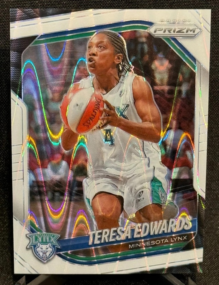 2025 Panini Prizm WNBA #126 Teresa Edwards White Seismic Prizms