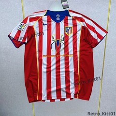 Fernando Torres 9 Atletico Madrid 2004/05 SpiderMan Retro Short Sleeve Jersey S