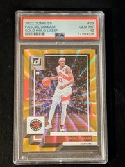2022 Donruss Gold Holo Laser Pascal Siakam 10/10 #23 PSA 10 GEM MINT (Pop 1)