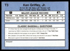 1991 Classic I Ken Griffey Jr. #T3