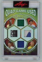 2026 Leaf Glory of the Game Pele/Maradona/Ronaldo/Ronaldo Nazario Quad GU Patch