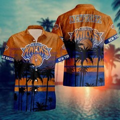 New York Basketball Team Knickss Hawaiian Button Down Shirt Unisex Adults S-5XL