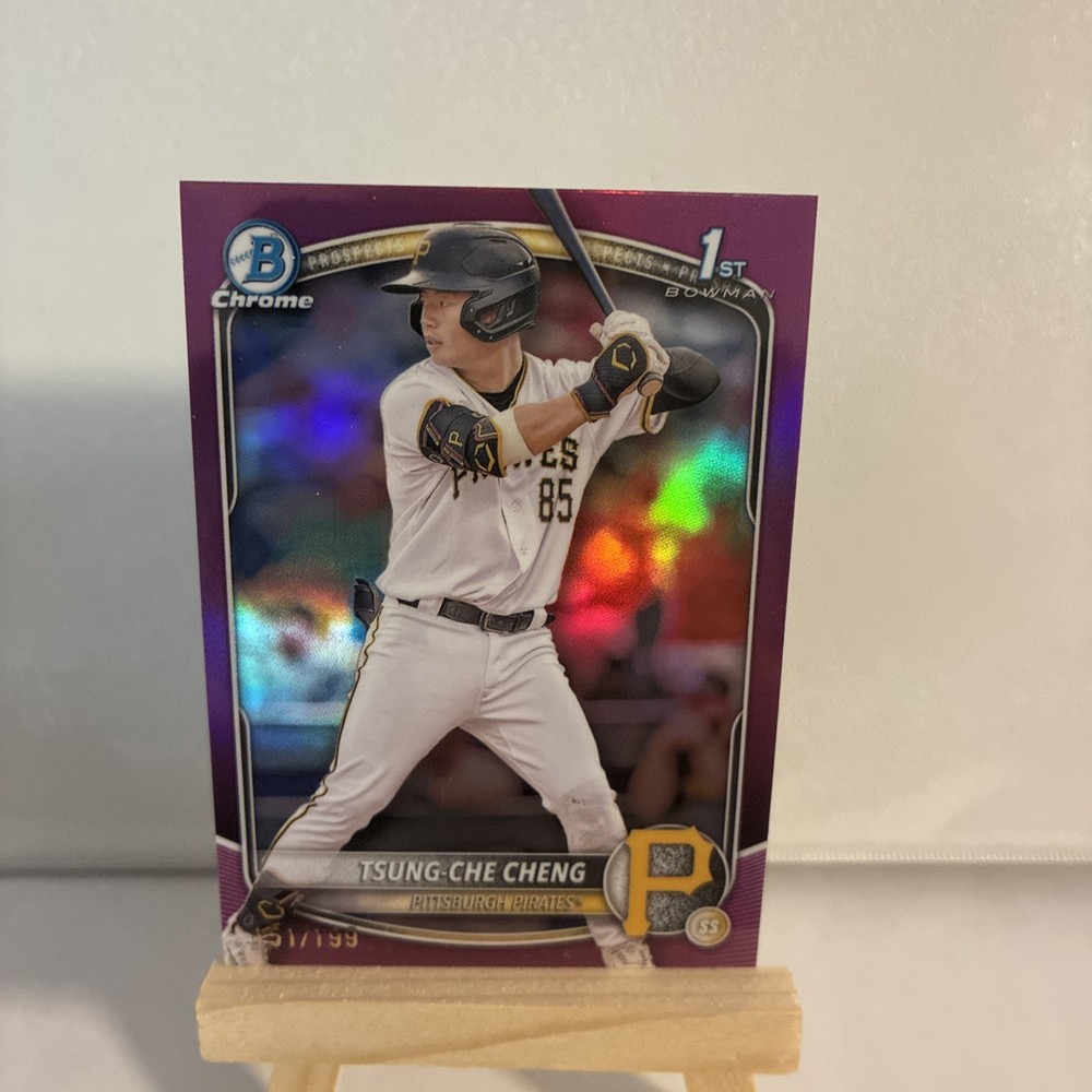 2025 Bowman Tsung-Che Cheng Chrome Fuchsia /199 Refractor #BCP-95 Pirates SP