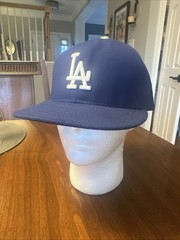 Los Angeles LA Dodgers New Era 59FIFTY Fitted Hat Royal Blue 7 3/8 White Button