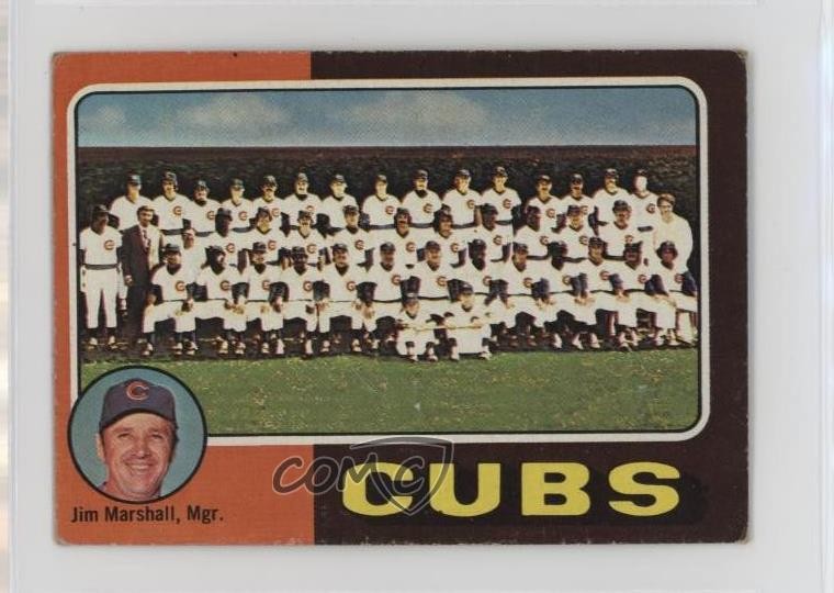 1975 Topps Mini Team Checklist Chicago Cubs Team Jim Marshall #638 1g62