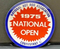 VRHTF » NHRA 1975 NHRA NATIONAL OPEN CHAMPIONSHIPS CONTESTANT »4&Prime; DIAMETER STICKER