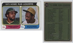 1974 Topps League Leaders Reggie Jackson Willie Stargell #202 HOF 10nl