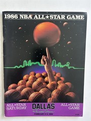 1986 NBA ALL STAR GAME Program MAGIC JOHNSON Larry Bird DR J ERVING Maravich