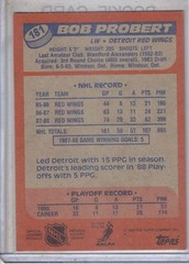 1988-89 TOPPS hockey Bob Probert RC rookie authentic autograph auto card NM RARE