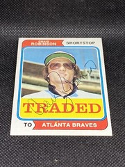 Craig Robinson Atlanta Braves Signed Auto Autographed 1974 Topps Card #23T ~ COA