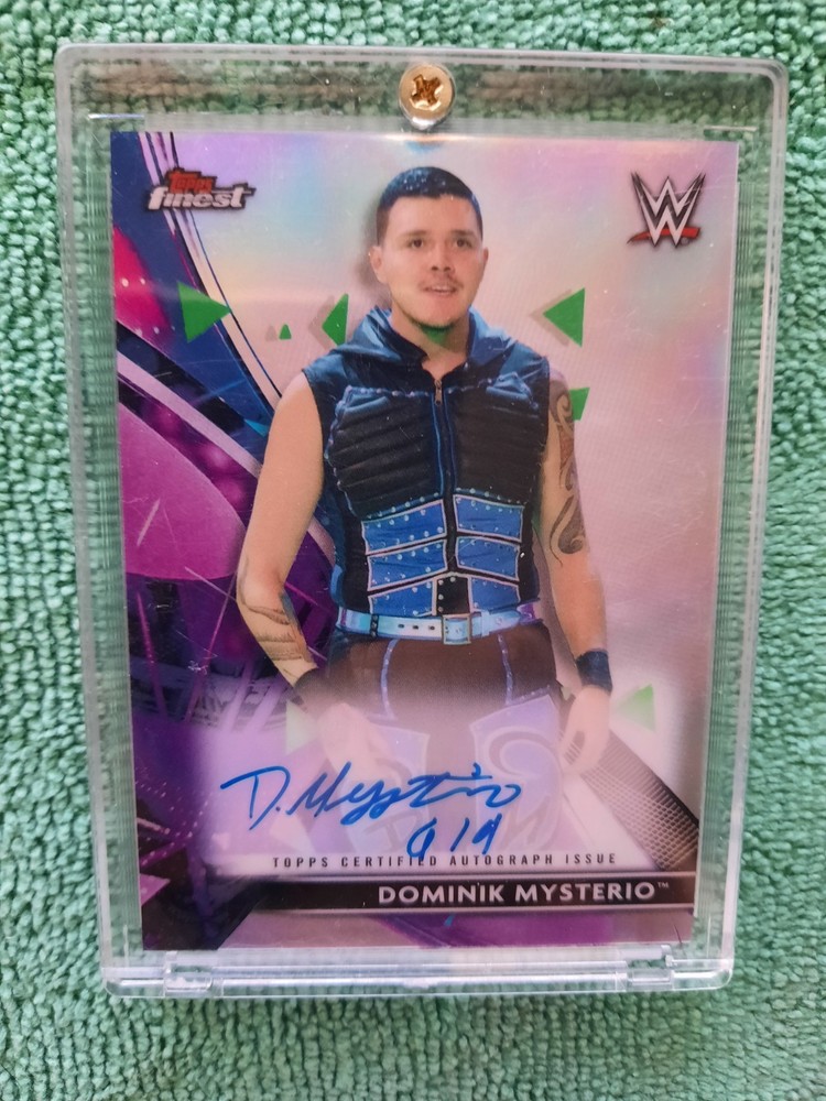 DOMINIC MYSTERIO AUTO 2021 Topps Finest WWE Blue Ink With 619 Inscribed WOW 👌