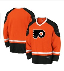 Fanatics Branded Philadelphia Flyers Black/Orange Long Sleeve Jersey L or XL