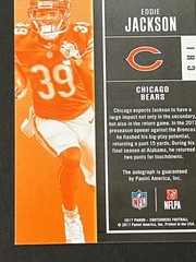 Eddie Jackson 2017 Contenders Rookie Ticket Auto