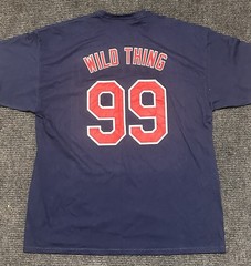 Major League Movie Cleveland Indians « #99 Wild Things » Blue T-shirt Size XL